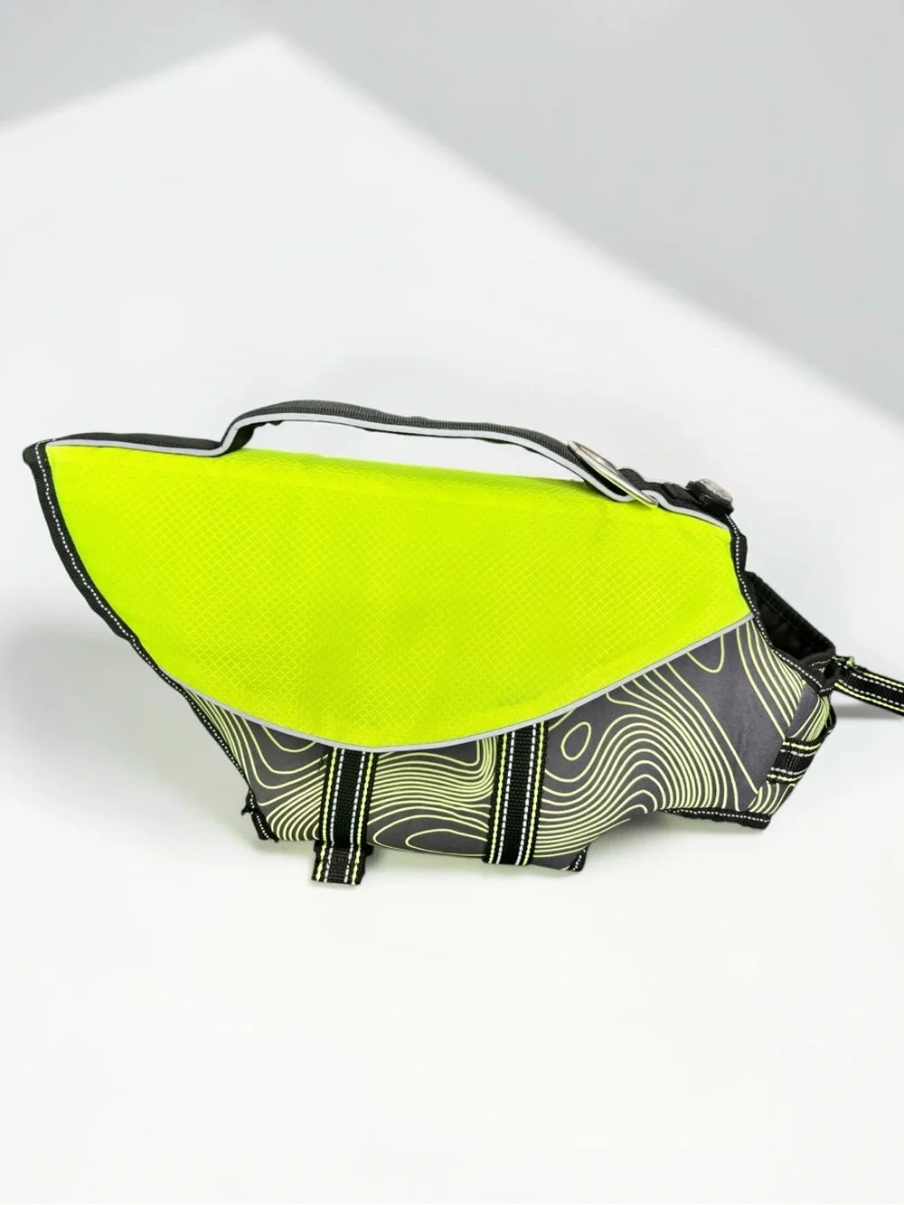 Arcadia Trail Medium High Visibility Dog Life Jacket Flotation Vest Neon Yellow
